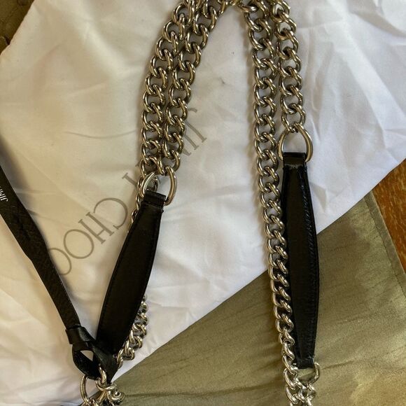 NWT Jimmy Choo Helia Leather Shoulder Bag - Picture 7 of 16